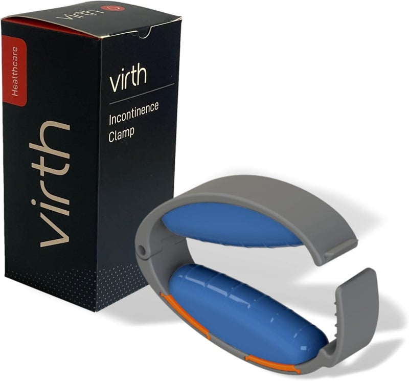 Virth Incontinence Clamp by - Comfortable & Easy to Use - Confidence All Day Long - 3 Adjustable Sizes - Penile Clamp for Incontinence! - Urinary Clamp for Incontinence - Travel Bag Included - Image 1
